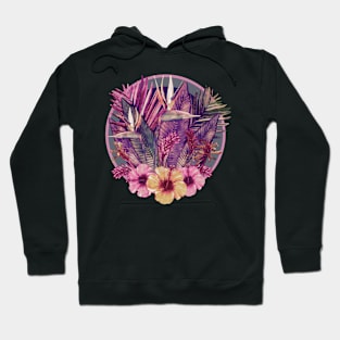 Vintage Bird of Paradise Garden Bouquet Hoodie